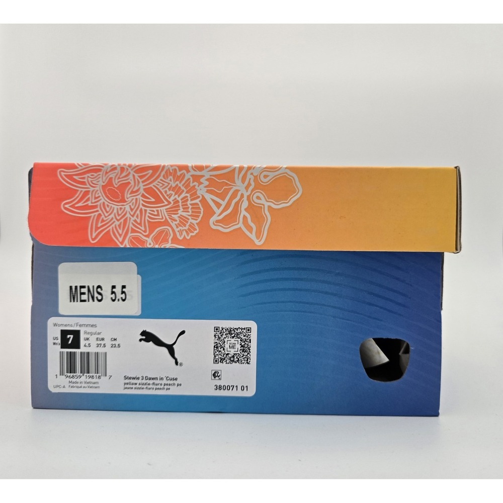 Puma Stewie 3 Dawn in 'Cuseyellow sizzle-fluro peach Womens 7 New In Box - Picture 13 of 16